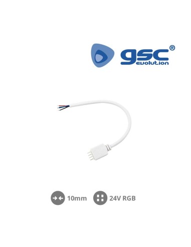 Conector macho a controlador tira LED 24V RGB