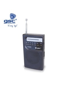 Radio vertical portátil 2xAA 118x28x70mm 2