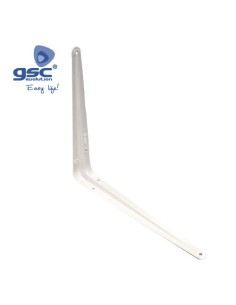 Palomilla metálica en escuadra 75x100mm blanca