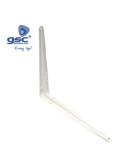 Palomilla metálica en escuadra 75x100mm blanca