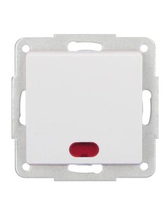 Pulsador empotrable con indicador LED Gamma Blanco