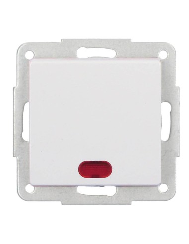 Pulsador empotrable con indicador LED Gamma Blanco
