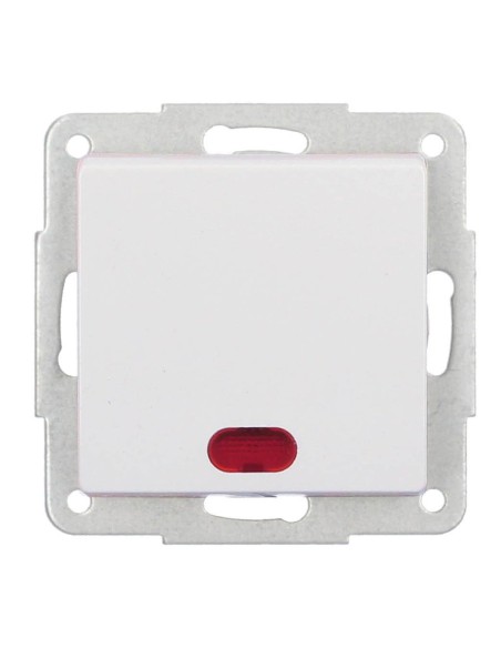 Pulsador empotrable con indicador LED Gamma Blanco