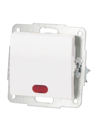 Pulsador empotrable con indicador LED Gamma Blanco