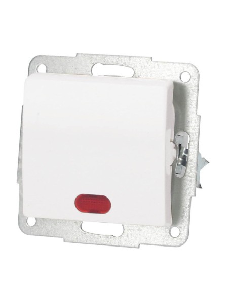 Pulsador empotrable con indicador LED Gamma Blanco