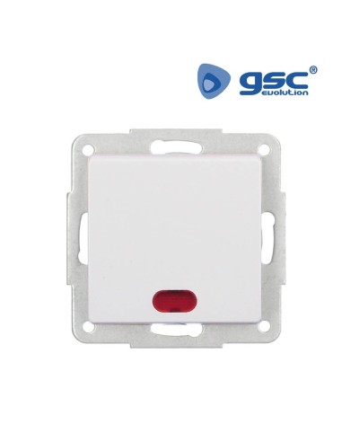 Pulsador empotrable con indicador LED Gamma Blanco