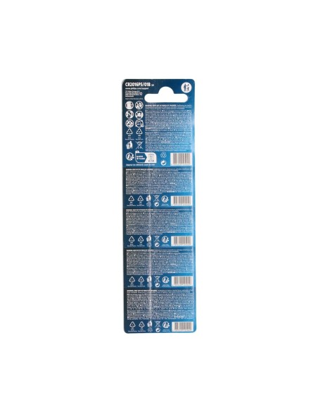 Blister 5 Pilas botón litio Philips CR2016