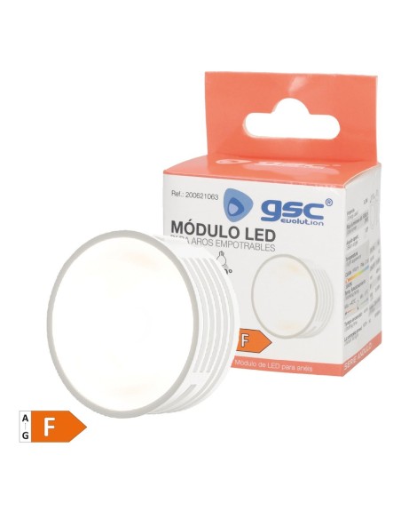 Módulo LED plano Serie Andulo para focos y aros empotrables 120º 6,5W 3000K