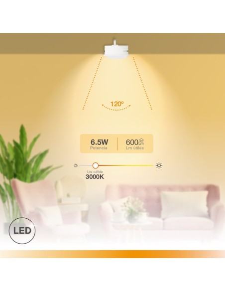Módulo LED plano Serie Andulo para focos y aros empotrables 120º 6,5W 3000K