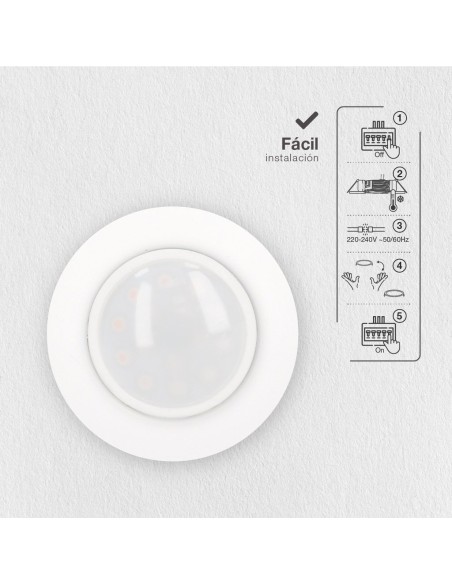 Módulo LED plano Serie Andulo para focos y aros empotrables 120º 6,5W 3000K