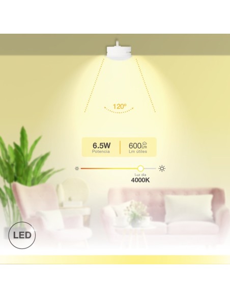 Módulo LED plano Serie Andulo para focos y aros empotrables 120º 6,5W 4000K