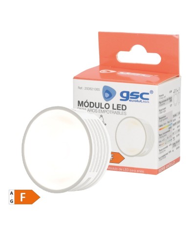 Módulo LED plano Serie Andulo para focos y aros empotrables 120º 6,5W 6000K