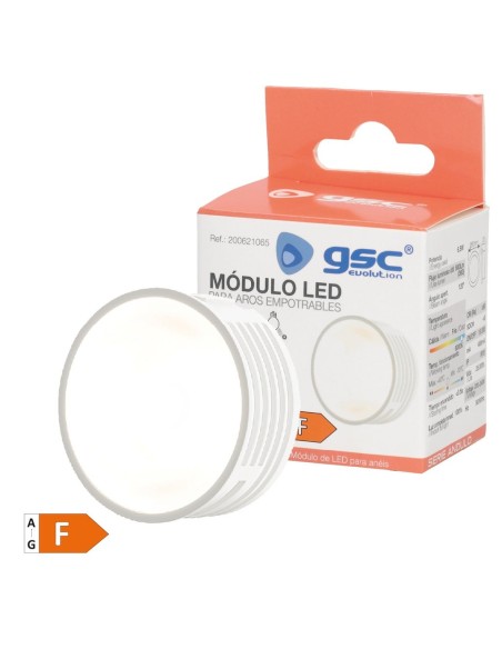 Módulo LED plano Serie Andulo para focos y aros empotrables 120º 6,5W 6000K