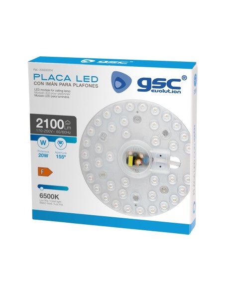 Placa LED con imán para plafones 20W 6500K