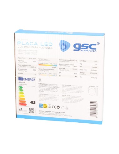 Placa LED con imán para plafones 24W 6500K