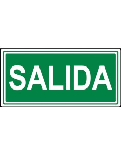 Adhesivo luminarias de emergencia salida 200x75mm