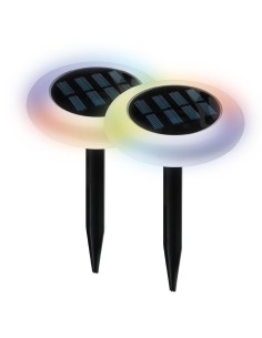 Pack 2 estacas solares LED Volobe RGB IP44