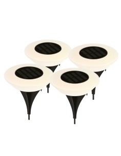 Pack 4 estacas solares LED Ivato 3000K IP44