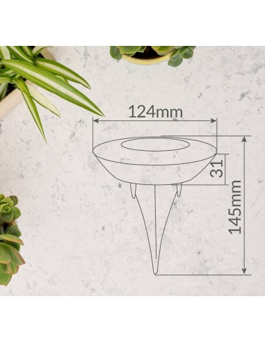 Pack 4 estacas solares LED Ivato 3000K IP44