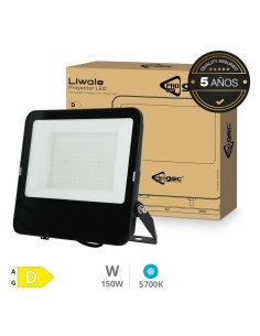 Proyector aluminio LED Serie Liwale 150W 5700K IP65 Negro - Pro Line 2