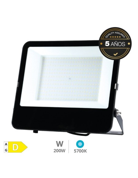 Proyector aluminio LED Serie Liwale 200W 5700K IP65 Negro - Pro Line