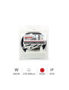 Kit 5M Tira de LED 6W/M IP20 Rojo preparado