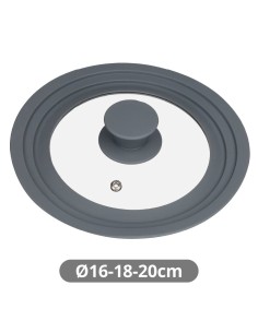 Tapa universal de silicona para ollas y sartenes 16 - 18 - 20 cm