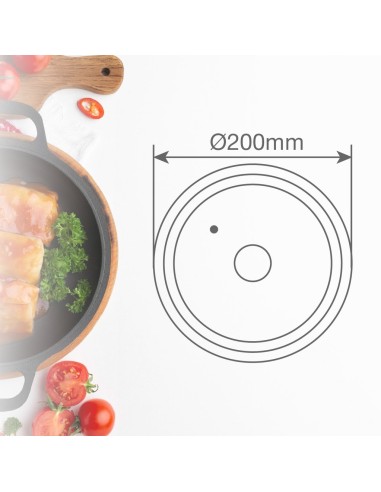 Tapa universal de silicona para ollas y sartenes 16 - 18 - 20 cm