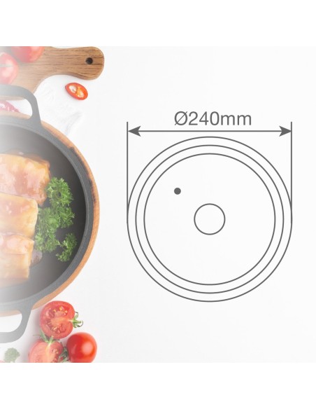 Tapa universal de silicona para ollas y sartenes 20 - 22 - 24 cm