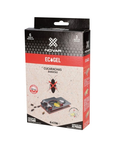 Pack 6 trampas ecogel cucarachas 15gr 
