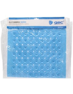 Alfombra de baño antideslizante 36x70cm Azul 2