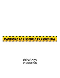 Vinilo distancia seguridad para suelo 80x8cm 2