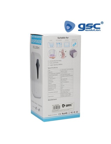 Dispensador gel hidroalcohólico automático 1L