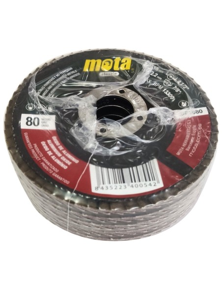 Pack 5 discos de lija 115mm grano de 80