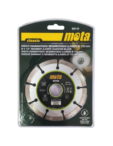 Disco de diamante corte en seco segmentado láser 115mm