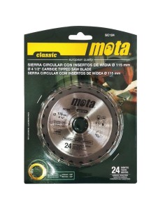 Sierra circular widia 115mm 24 dientes 2