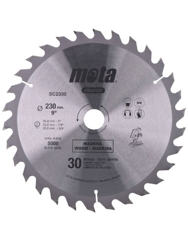 Sierra circular widia 230mm 30 dientes