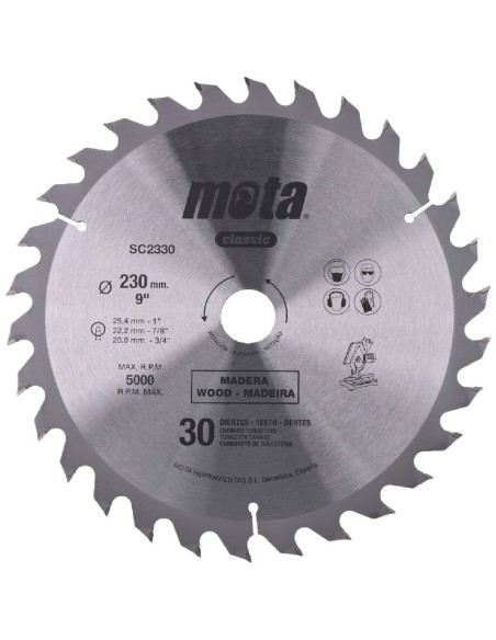 Sierra circular widia 230mm 30 dientes