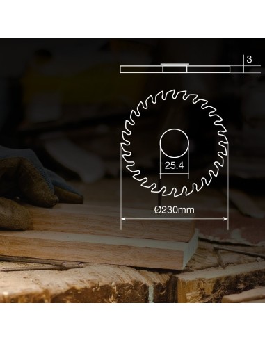 Sierra circular widia 230mm 30 dientes