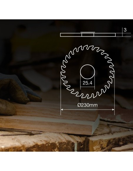 Sierra circular widia 230mm 30 dientes