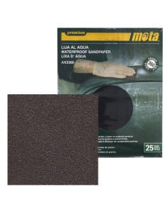 Pack 25 papeles de lija de agua grano de 600 2