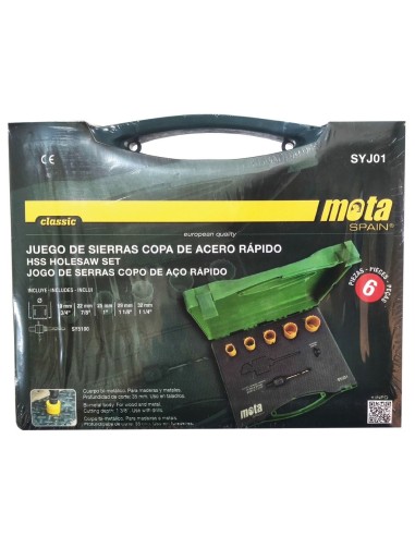 Set 5 sierras de corona 19, 22, 25, 29 y 32mm