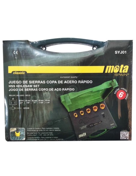 Set 5 sierras de corona 19, 22, 25, 29 y 32mm