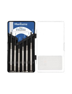 Set 6 destornilladores de alta precisión - 4 planos y 2 phillips