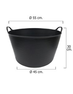 Capazo Plastico Negro Numero 4 55 Litros 2