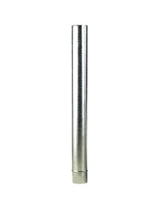 Wolfpack Tubo Estufa Acero Galvanizado Ø 130 mm, Ideal Estufas de Leña, Chimenea, Alta resistencia, Conducto Humos