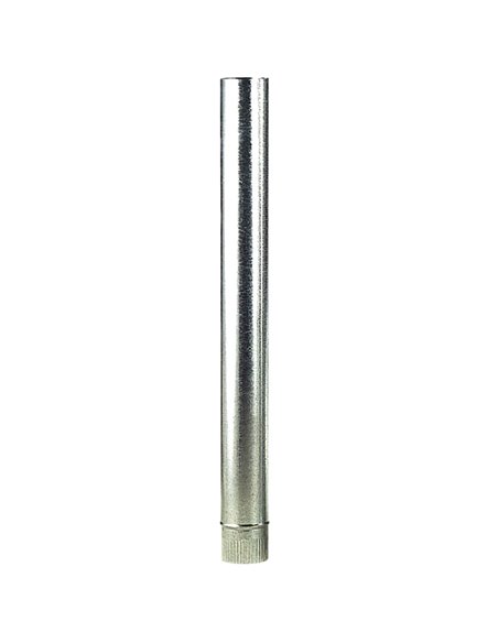 Wolfpack Tubo Estufa Acero Galvanizado Ø 130 mm, Ideal Estufas de Leña, Chimenea, Alta resistencia, Conducto Humos