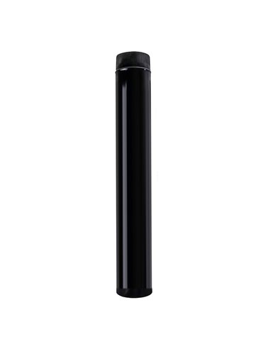 Wolfpack Tubo de Estufa Acero Vitrificado Negro Ø 100 mm. Ideal Estufas de Leña, Chimenea, Alta resistencia, Color Negro