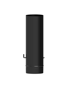 Wolfpack Tubo de Estufa Acero Vitrificado Negro Ø 100 mm. Con llave Estufas de Leña, Chimenea, Alta resistencia, Color Negro