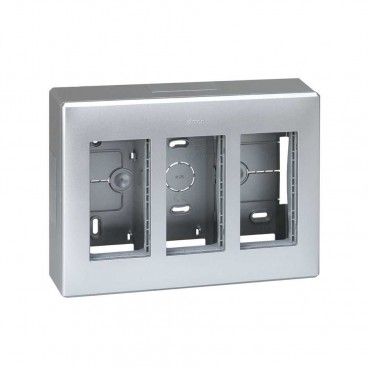 Caja superfície 3 módulos aluminio SIMON 51000003-033